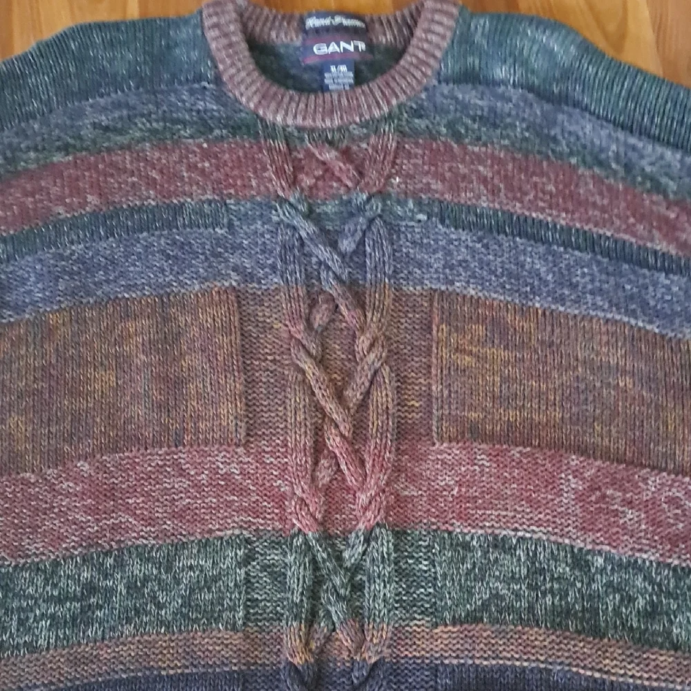 Gant Men's Multicolor Striped Crewneck Sweater. 100% Cotton - Picture 3 of 5
